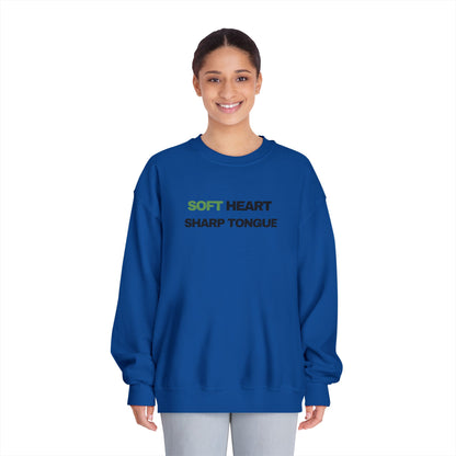 Soft Heart. Sharp Tongue. – Minimal Graphic Crewneck Sweatshirt