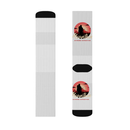 Wolf Sunset Sublimation Socks — Custom Graphic Crew Socks