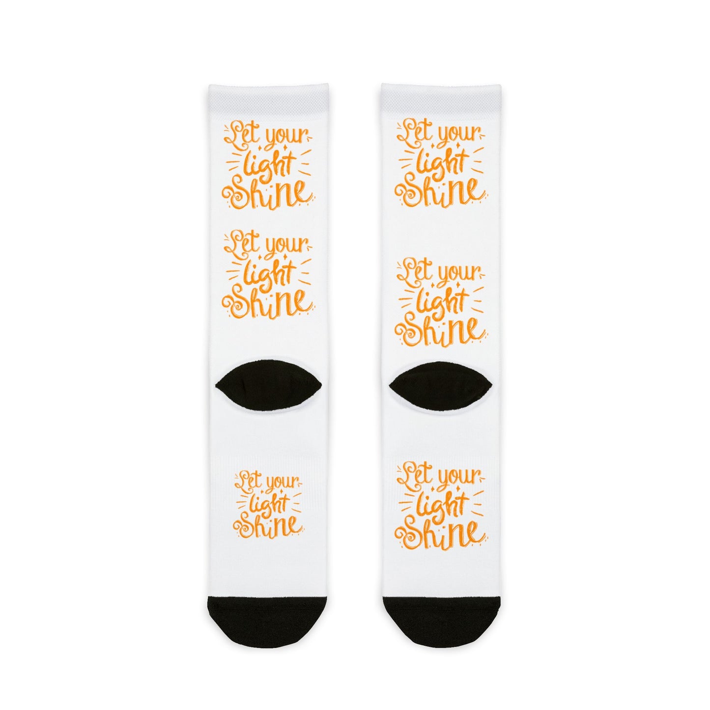 Crew Socks — “Let Your Light Shine” Sublimation Athletic Socks