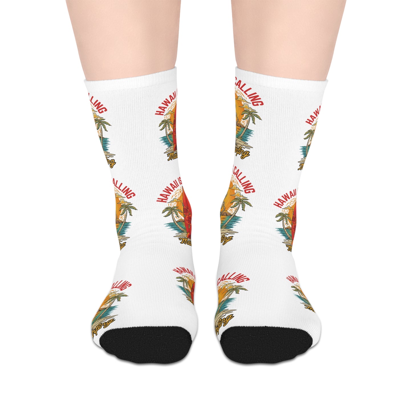 Hawaiian Surf Vintage Mid-Length Socks