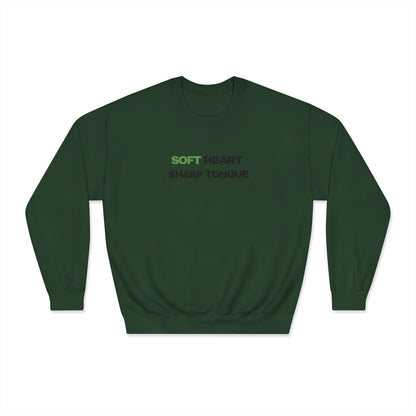 Soft Heart. Sharp Tongue. – Minimal Graphic Crewneck Sweatshirt