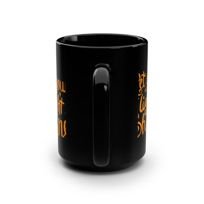 Inspirational Ceramic Mug – “Let Your Light Shine” 15oz Black Coffee Mug