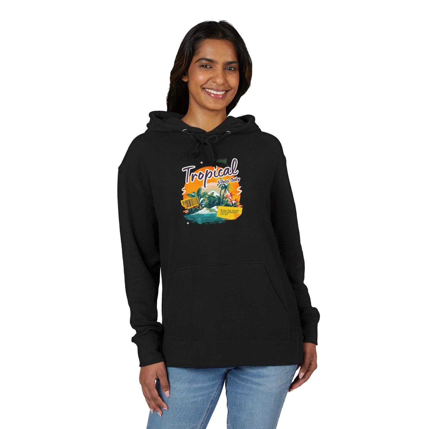 Tropical Island Hoodie — "Tropical Vibes" Graphic Pullover